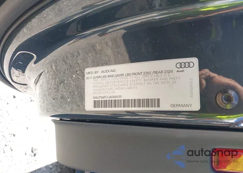 2018 Audi A5 2.0T Premium из США, поврежденный, VIN WAUTNAF57JA048935